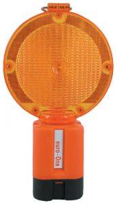 LAMPEGGIATORE MONOBATTERIA GIALLO LAMPEGGIANTE LED BIFACCIALE